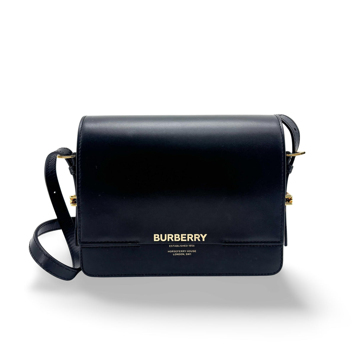 Sac bandoulière Grace en cuir Burberry noir