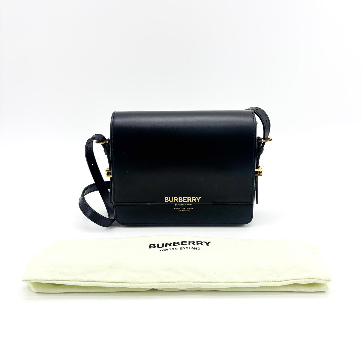 Sac bandoulière Grace en cuir Burberry noir