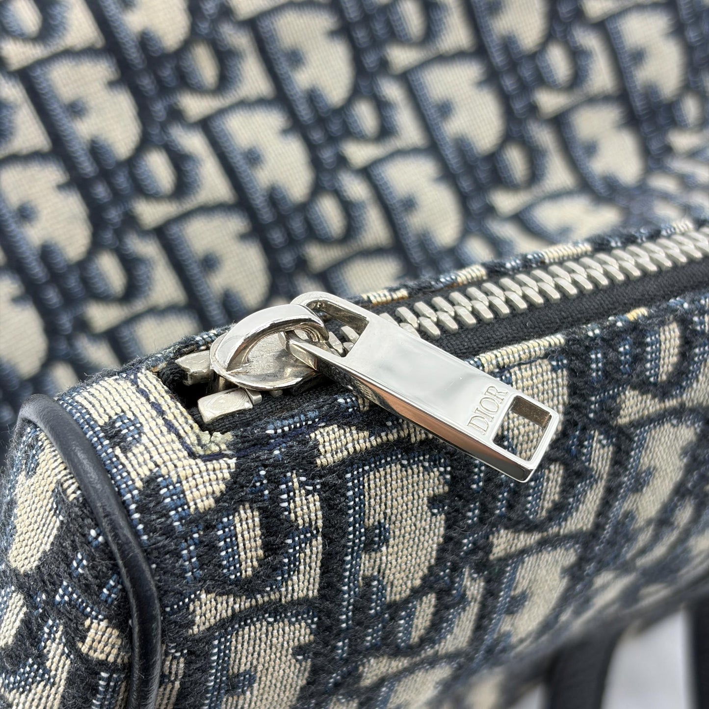 Dior Oblique Saddle Bag Medium Blue