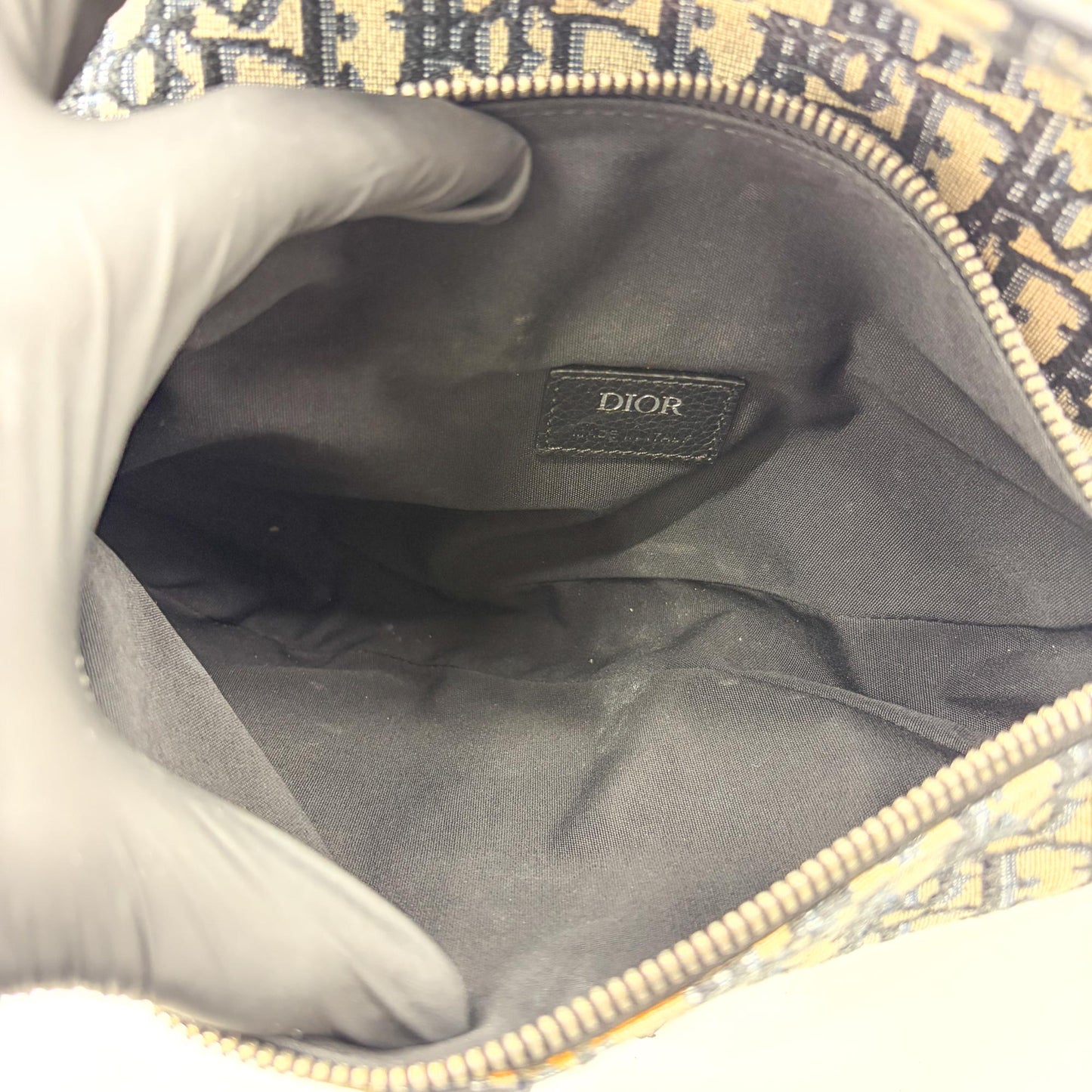 Dior Oblique Saddle Bag Medium Blue