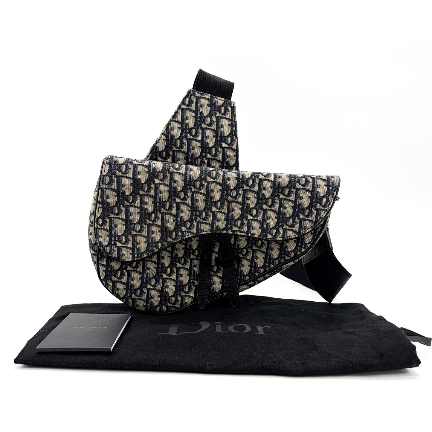 Dior Oblique Saddle Bag Medium Blue