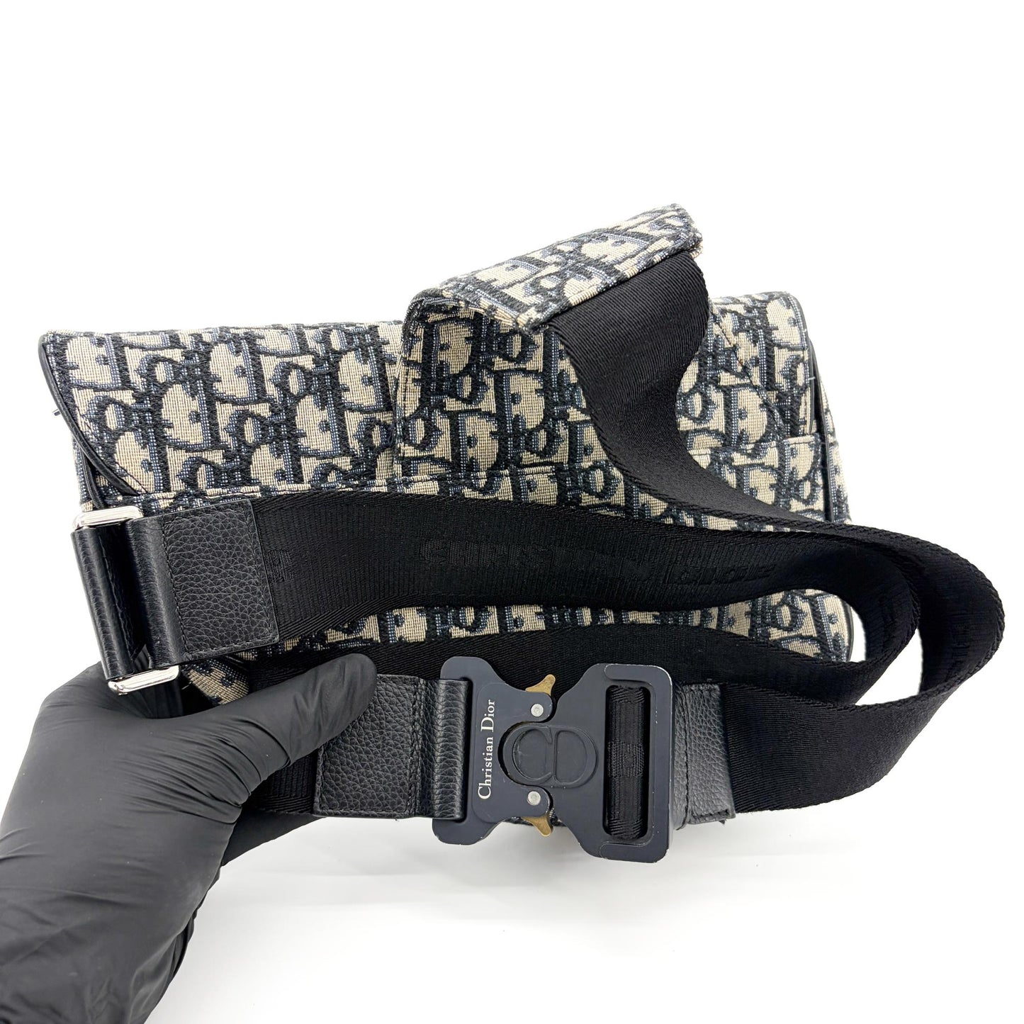 Dior Oblique Saddle Bag Medium Blue
