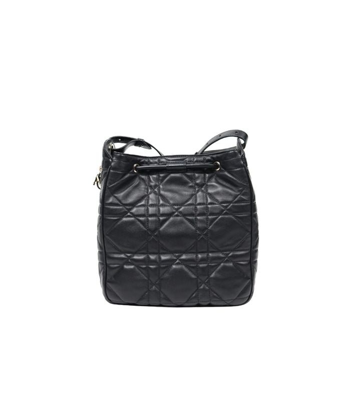 Dior Medium Black Leather De Motion Bucket Bag