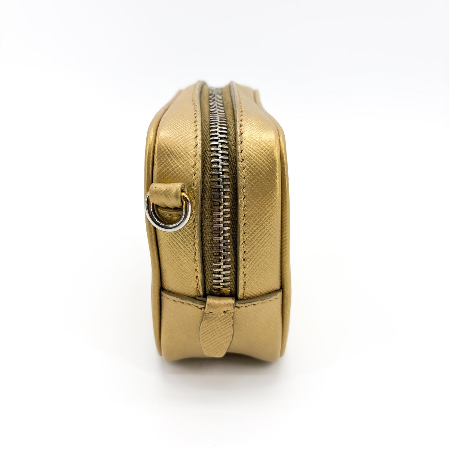 Prada Saffiano Leather Camera Bag Gold