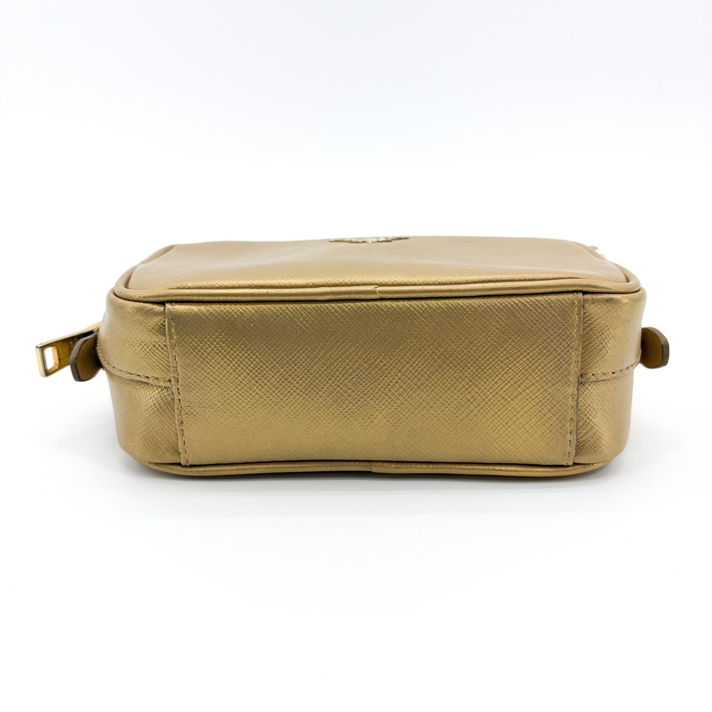 Prada Saffiano Leather Camera Bag Gold