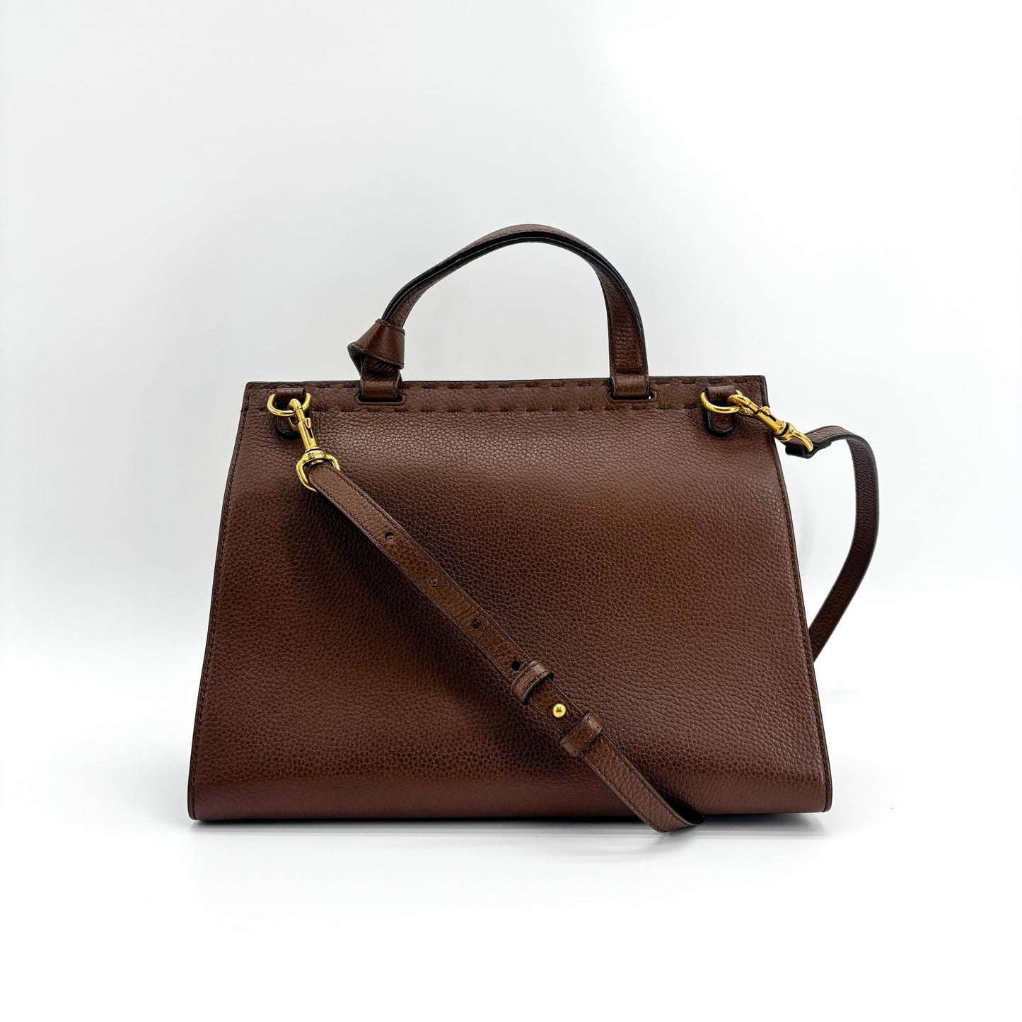 Gucci Double G Small Top Handle Bag Brown