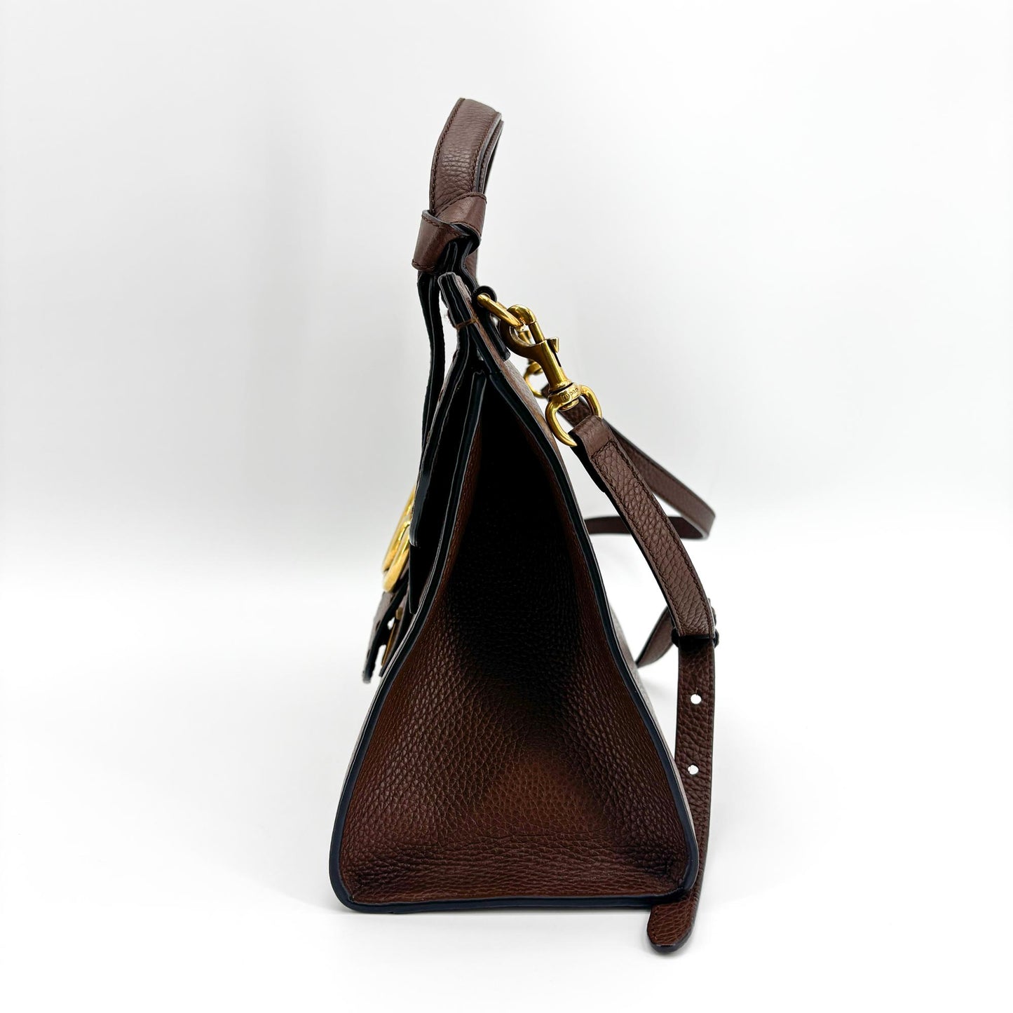 Gucci Double G Small Top Handle Bag Brown