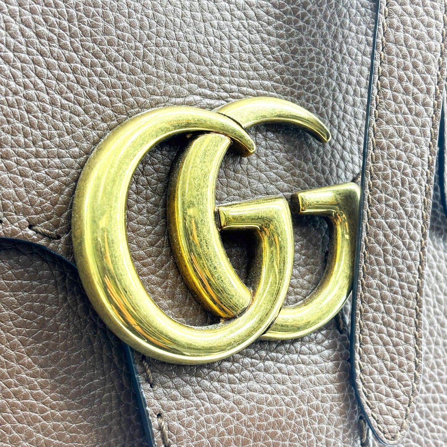 Gucci Double G Small Top Handle Bag Brown