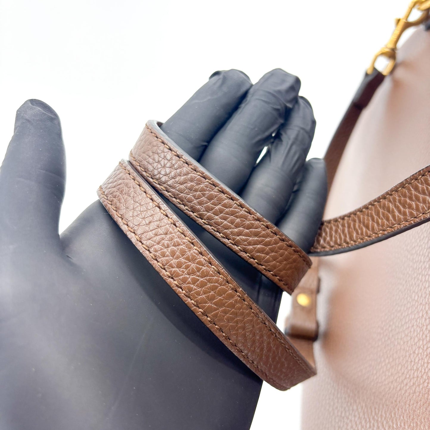 Gucci Double G Small Top Handle Bag Brown
