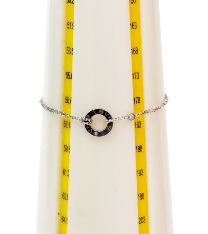 Cartier 18K White Gold and Diamond Love Bracelet