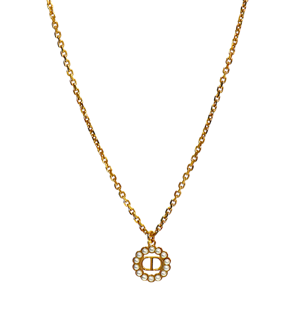 Dior Petit CD Circle Gold Necklace
