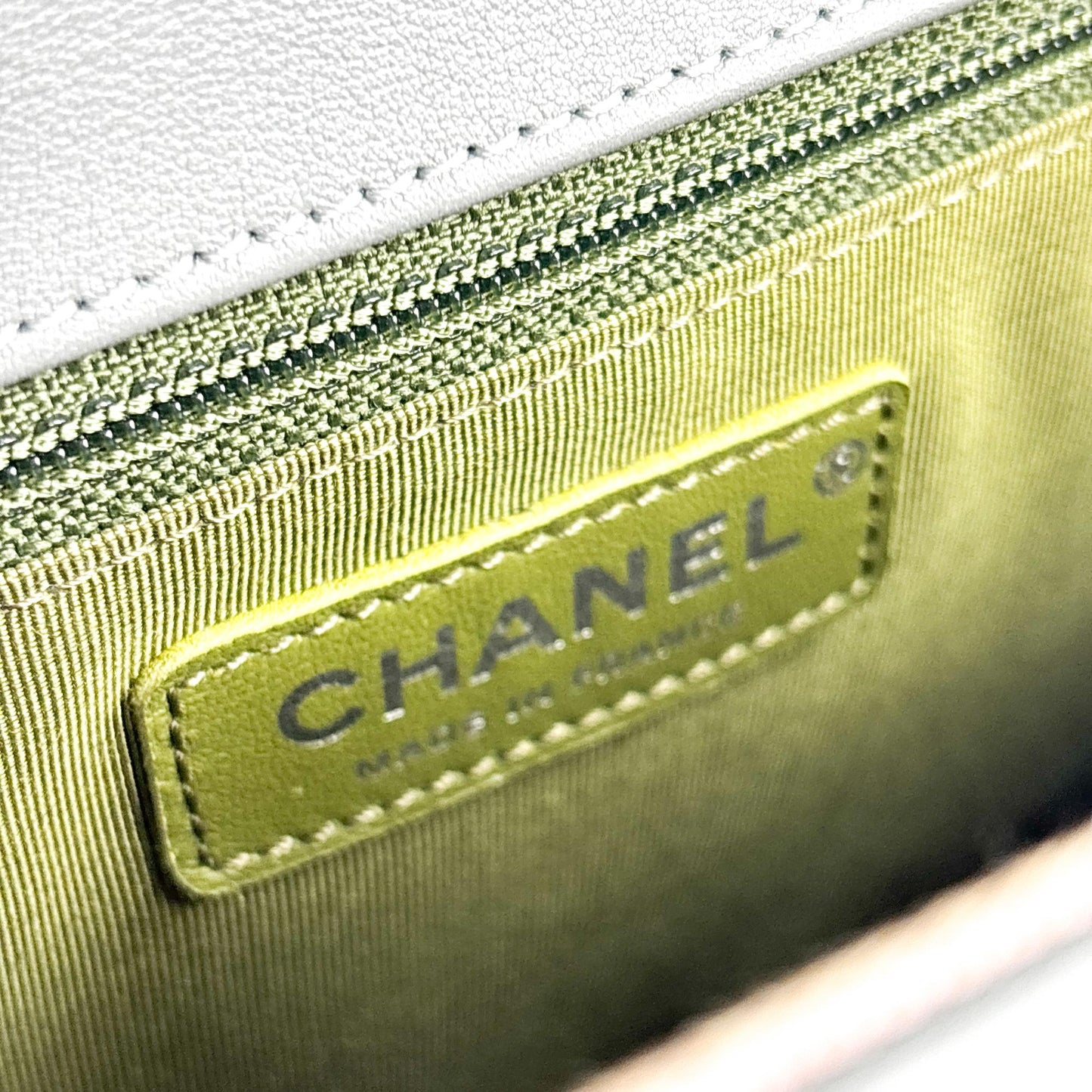 Chanel Boy Bag Medium Vintage Silver Hardware Grey