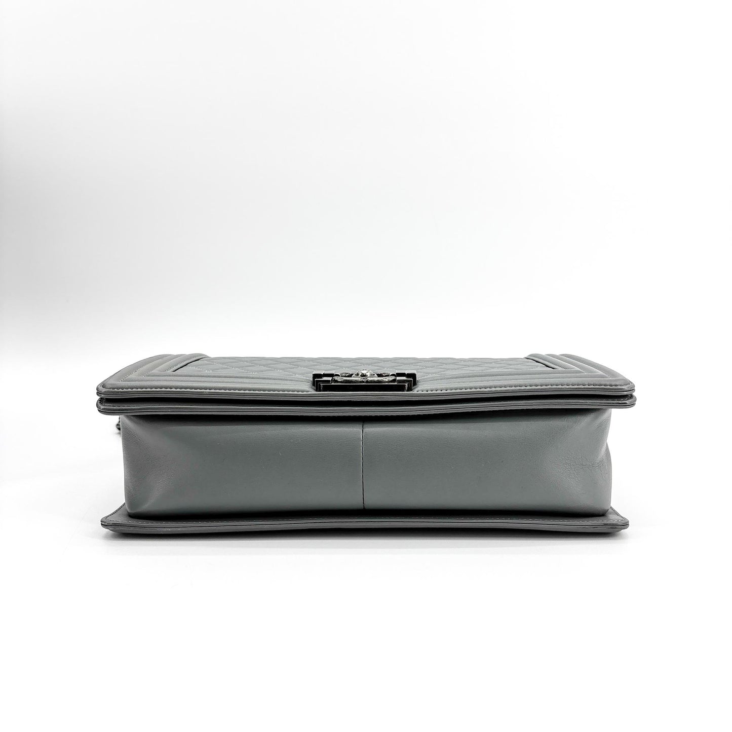 Chanel Boy Bag Medium Vintage Silver Hardware Grey