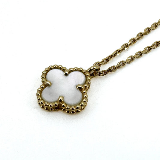 Van Cleef & Arpels Sweet Alhambra Pendant Yellow Gold Mother of Pearl