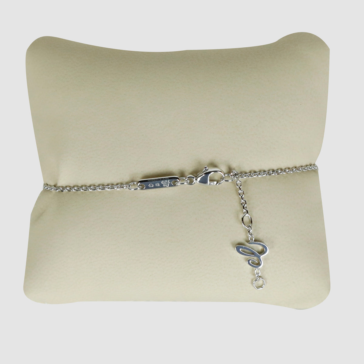 Happy Diamond Heart White Gold Bracelet