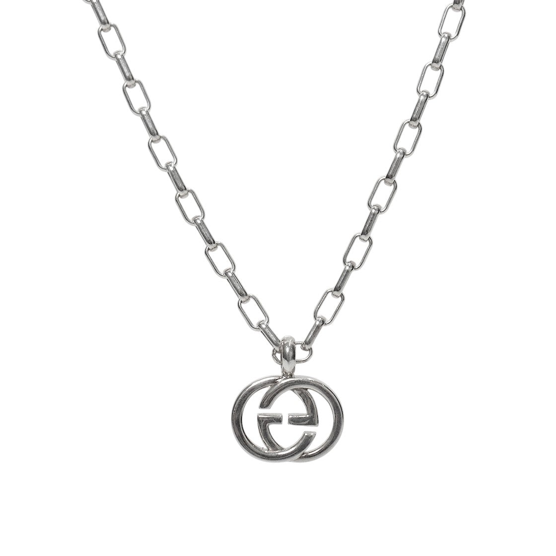 Gucci Interlocking G Silver Necklace