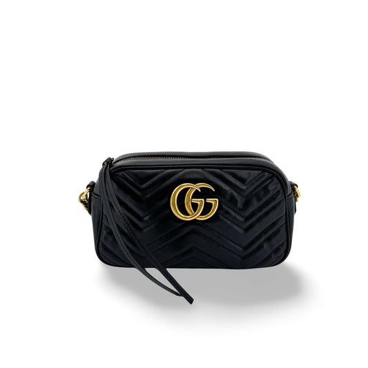 Gucci GG Marmont Small Matelassé Crossbody Bag Black