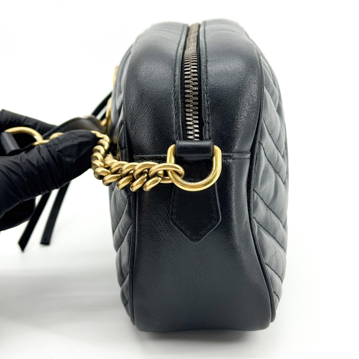 Gucci GG Marmont Small Matelassé Crossbody Bag Black