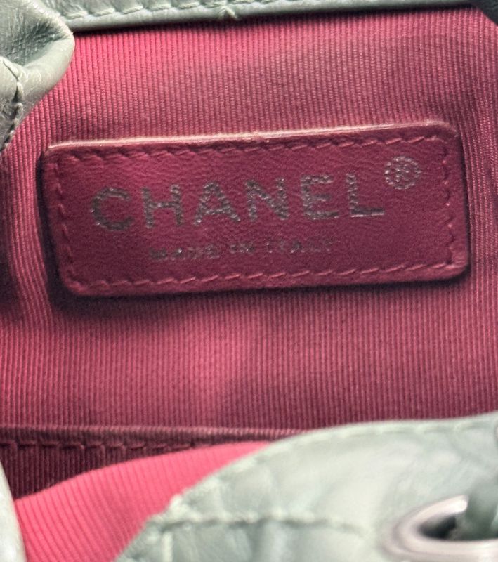 Chanel Small Khaki and Leather Gabrielle Backpack