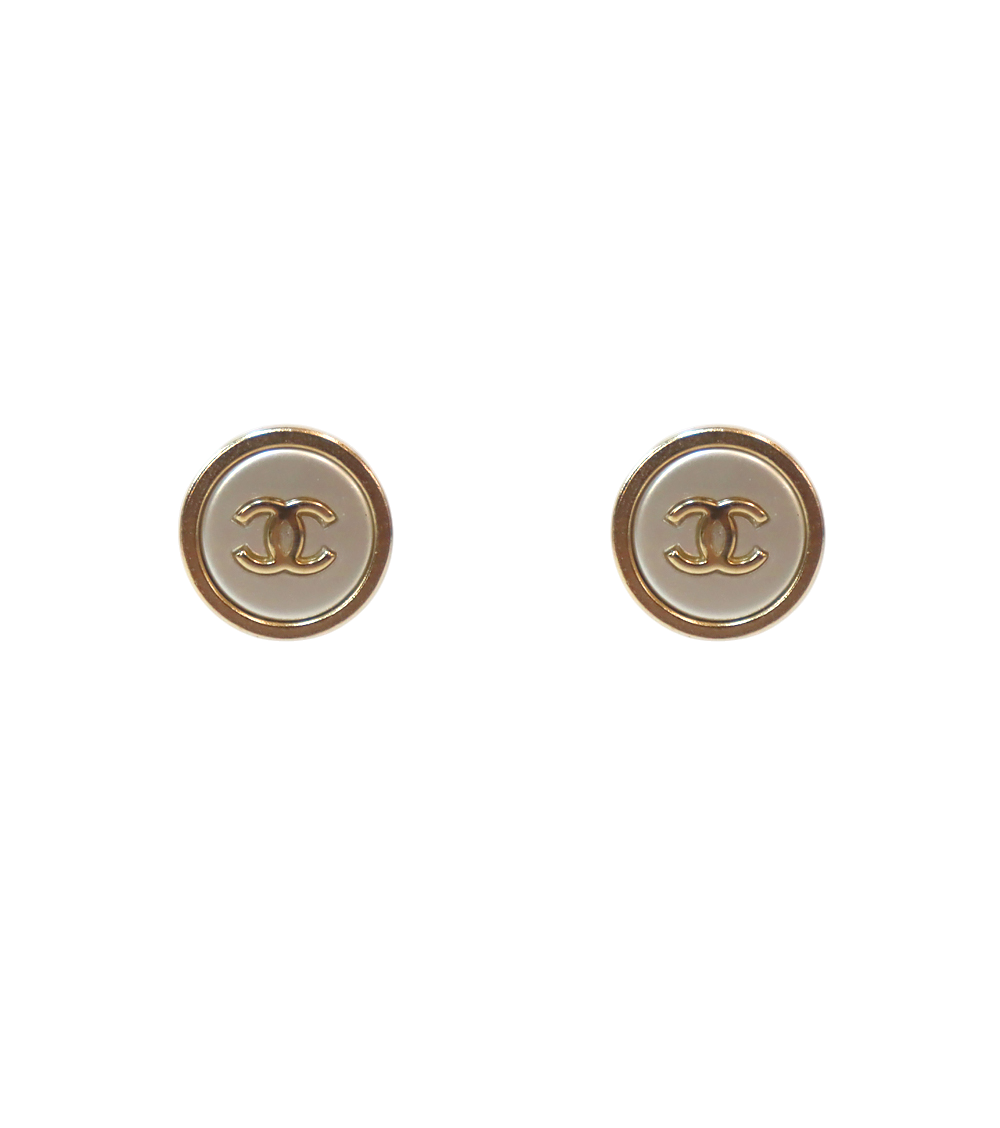 Chanel Round CC Earrings