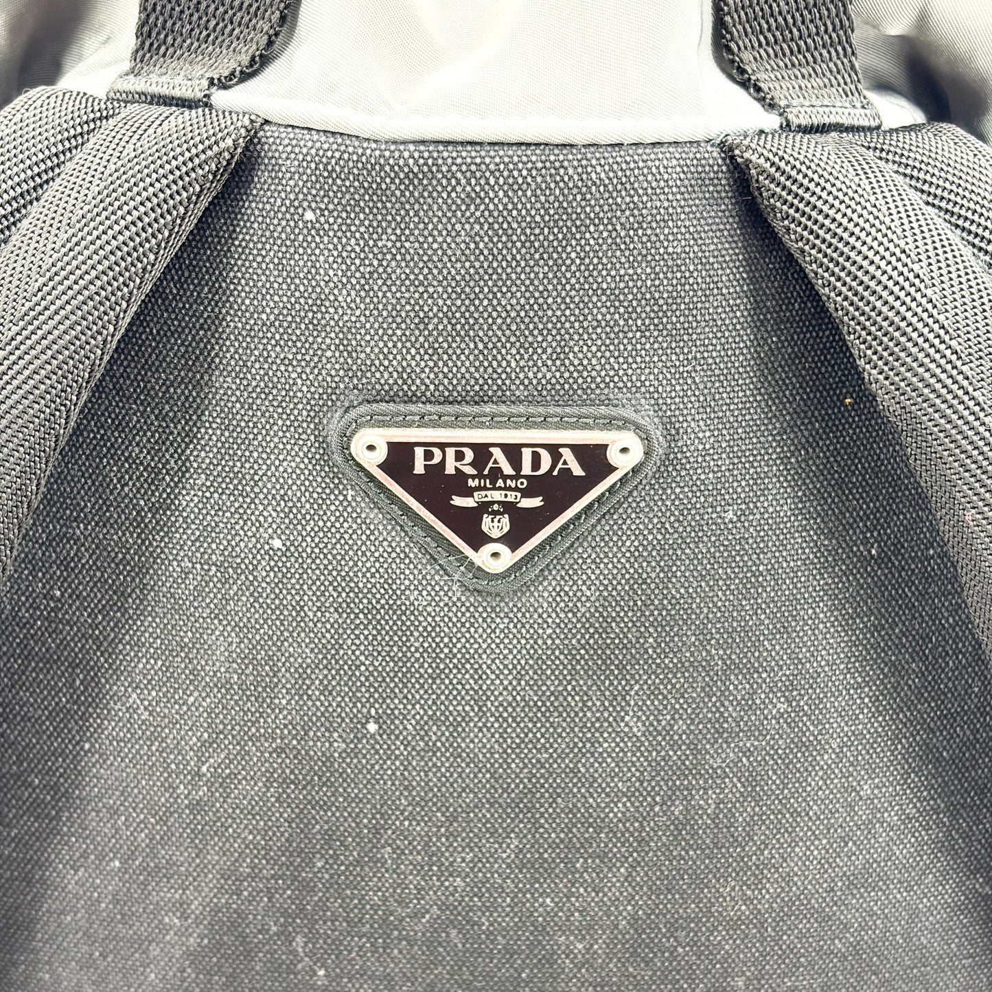 Prada Medium Nylon Backpack Grey