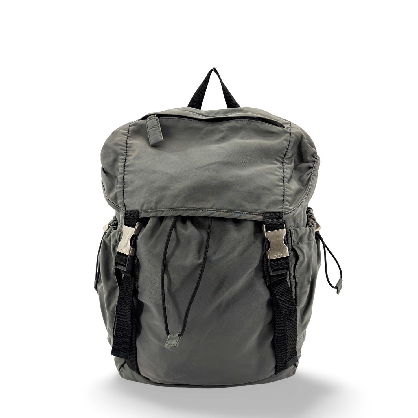 Prada Medium Nylon Backpack Grey