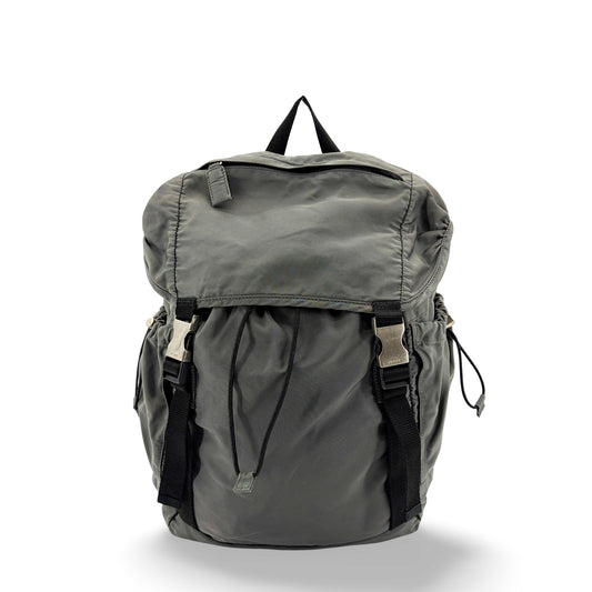 Prada Medium Nylon Backpack Grey