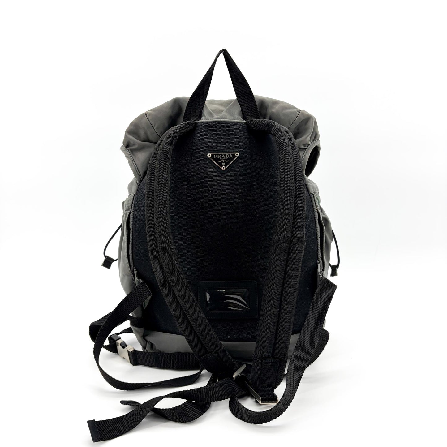 Prada Medium Nylon Backpack Grey