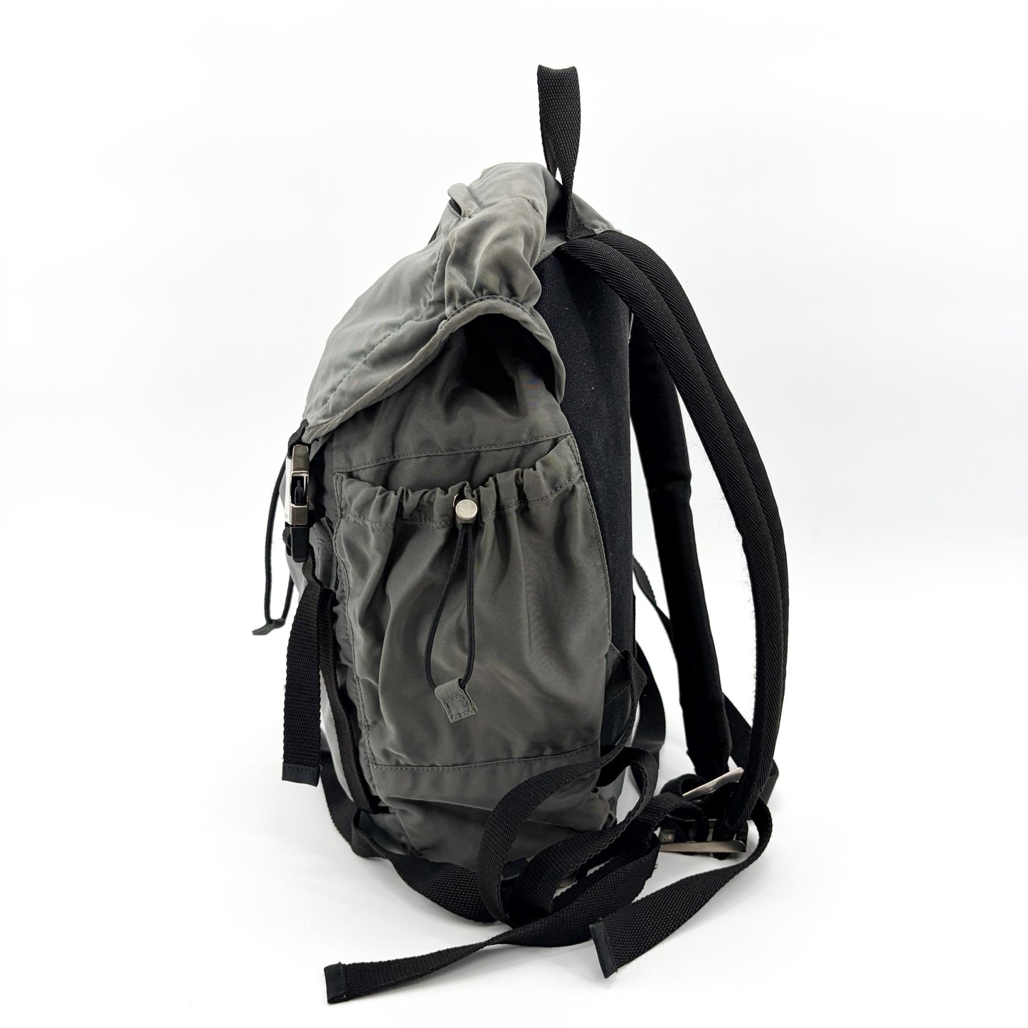 Prada Medium Nylon Backpack Grey