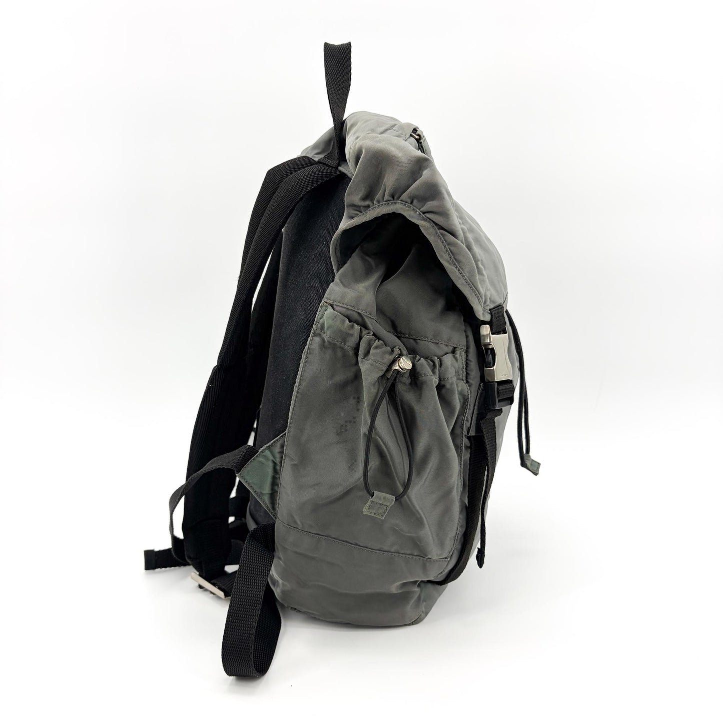 Prada Medium Nylon Backpack Grey