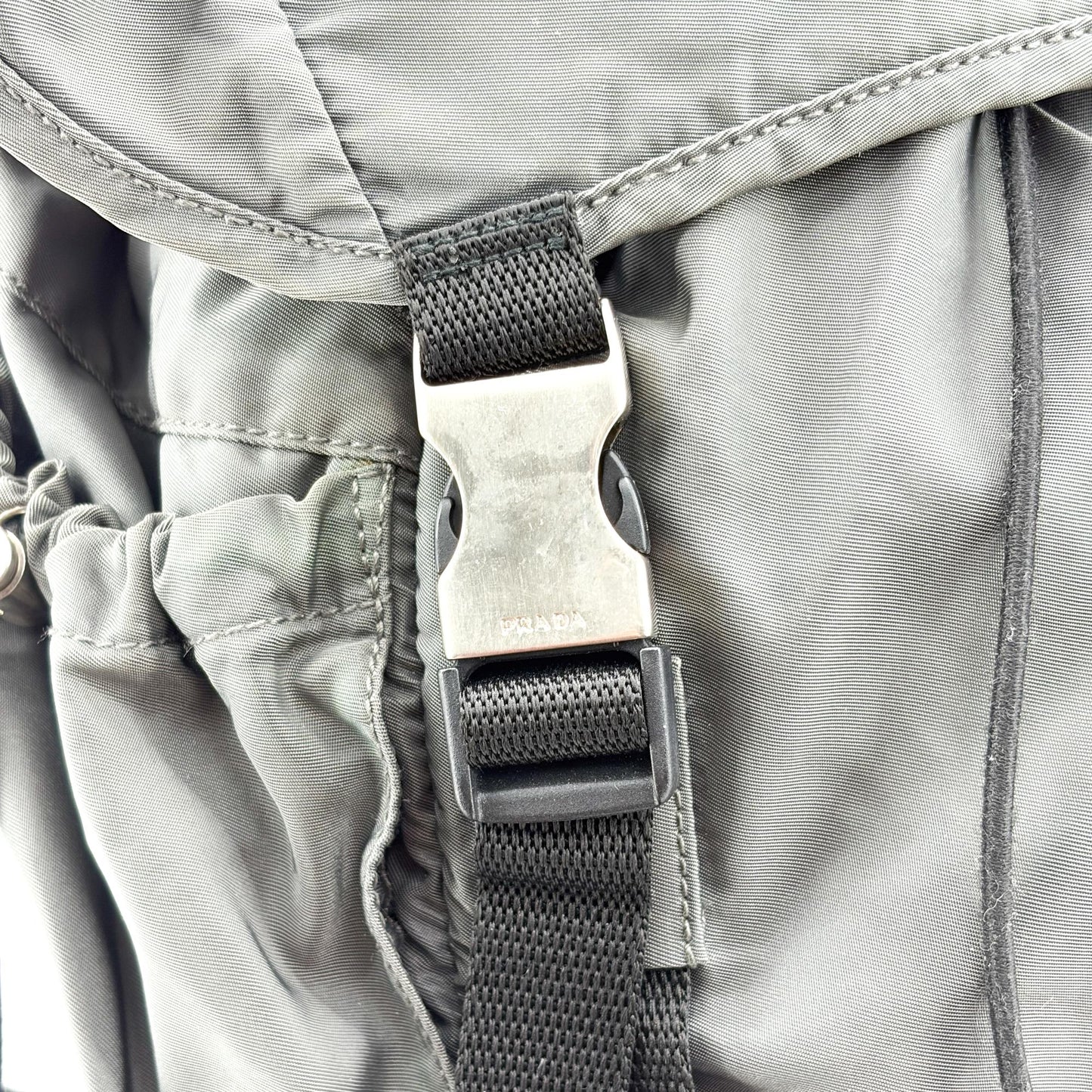 Prada Medium Nylon Backpack Grey