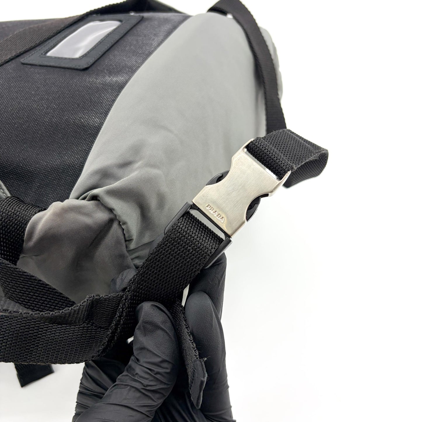 Prada Medium Nylon Backpack Grey