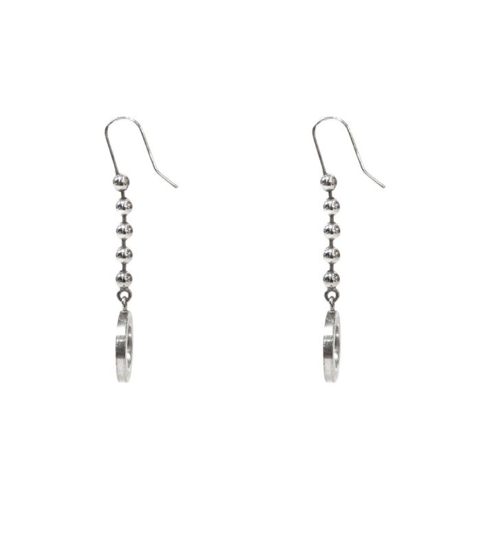Gucci Round Drop Silver Earrings