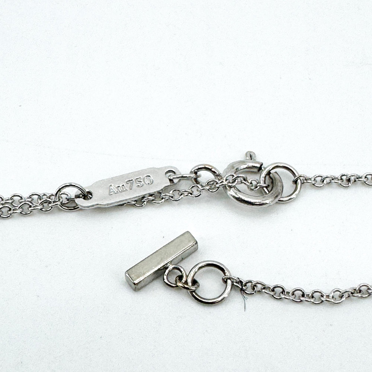 Tiffany & Co. T Smile Mini Diamond Pendant Necklace White Gold