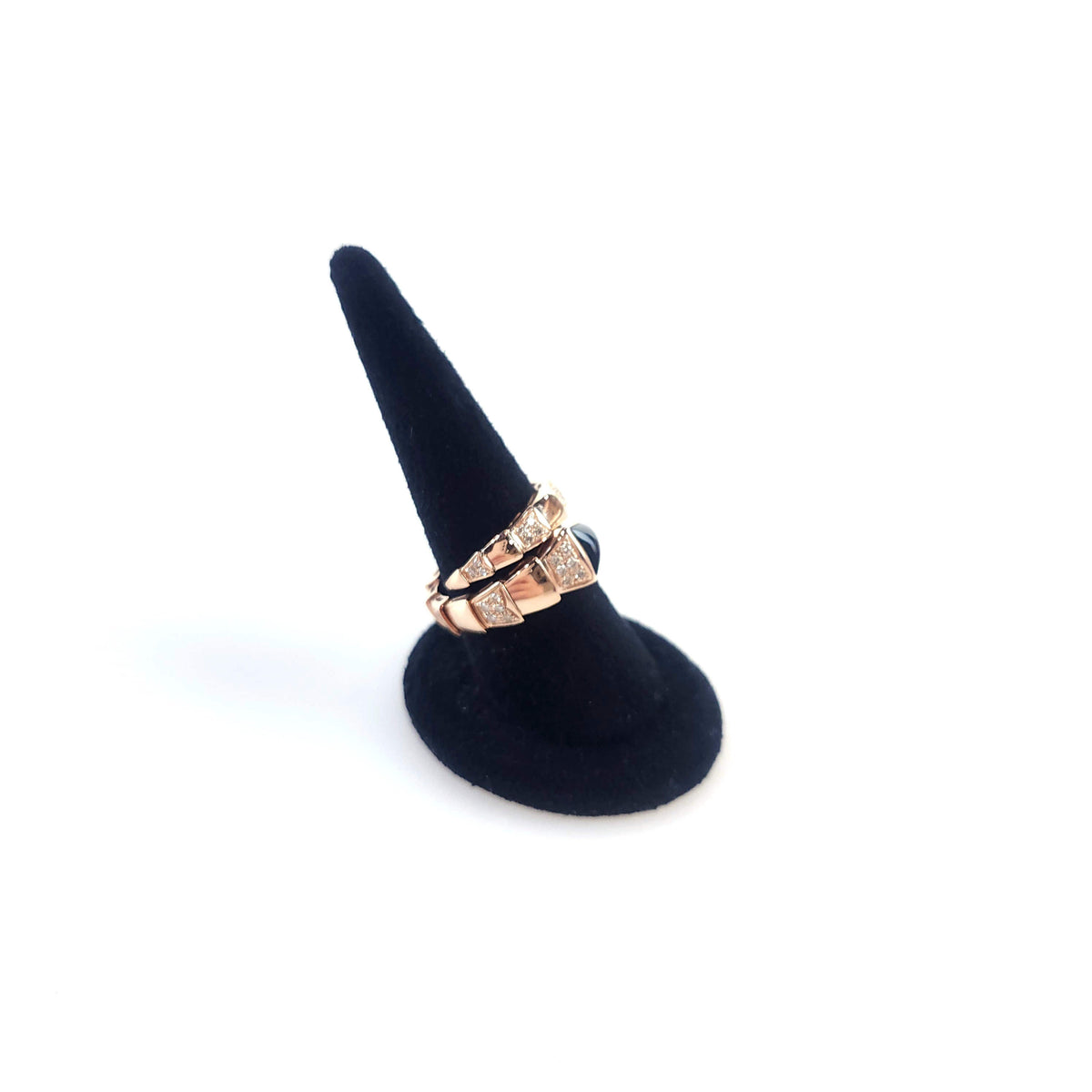 Bulgari Onyx Diamond Serpenti Viper Ring