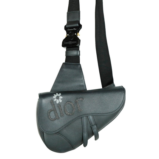 By ERL Embroidered Logo Saddle Bag Crossbody 1ADPO093SER
