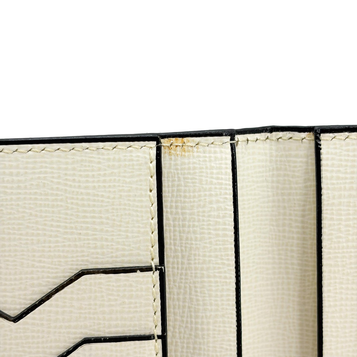 Valextra Vertical 12-Card Wallet Perforated White
