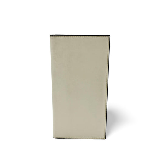 Valextra Vertical 12-Card Wallet Perforated White