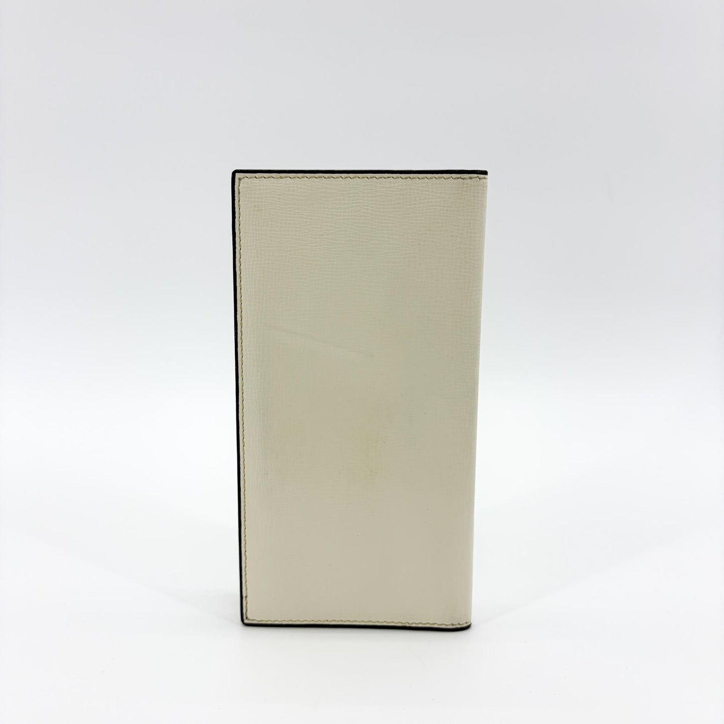 Valextra Vertical 12-Card Wallet Perforated White