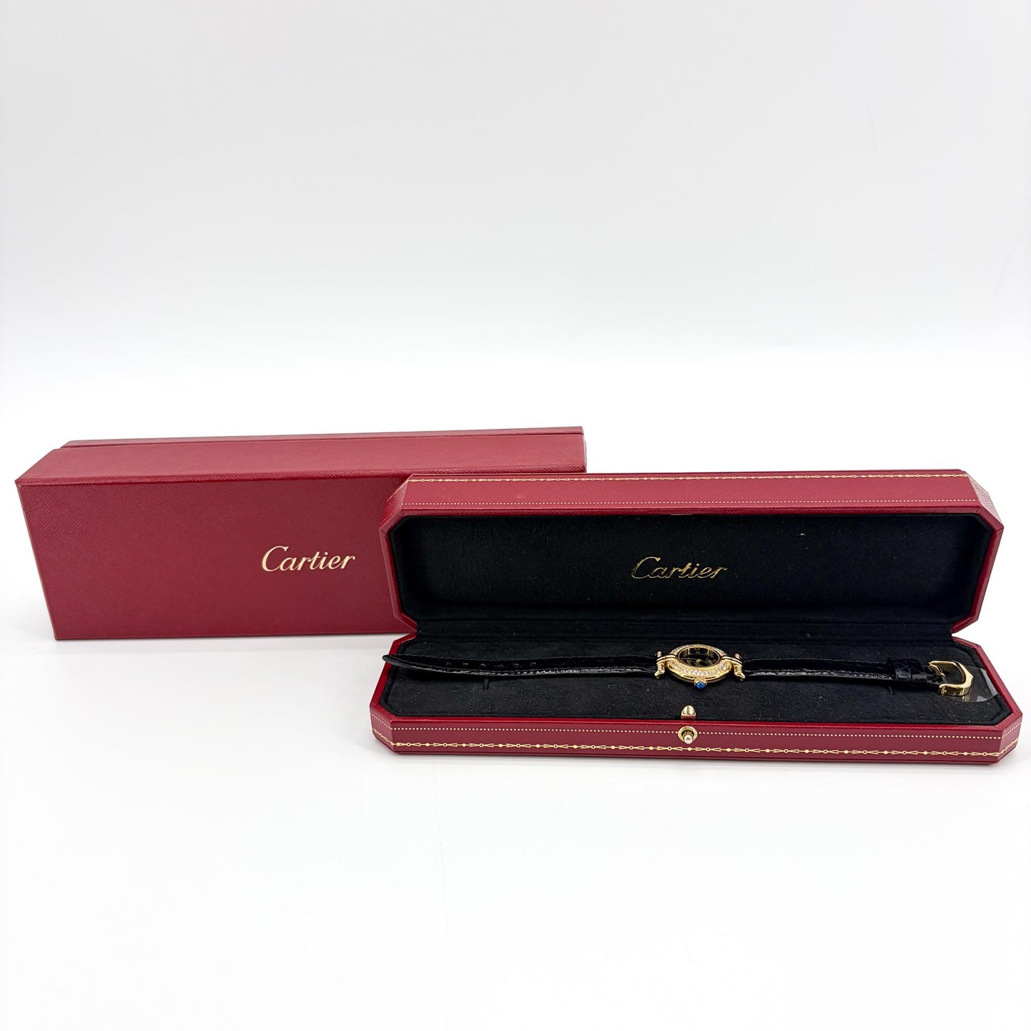 Cartier Must de Cartier Colisee Yellow Gold Diamond Black Dial