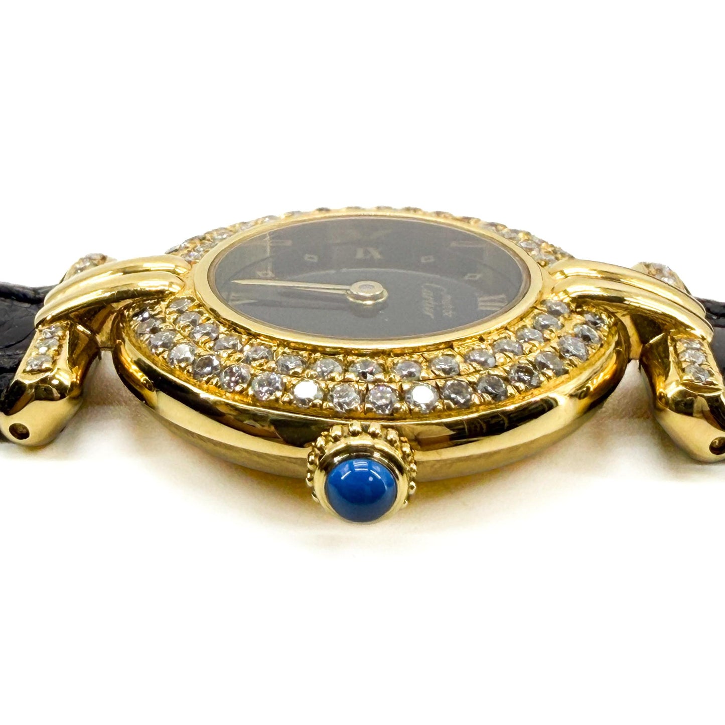 Cartier Must de Cartier Colisee Yellow Gold Diamond Black Dial