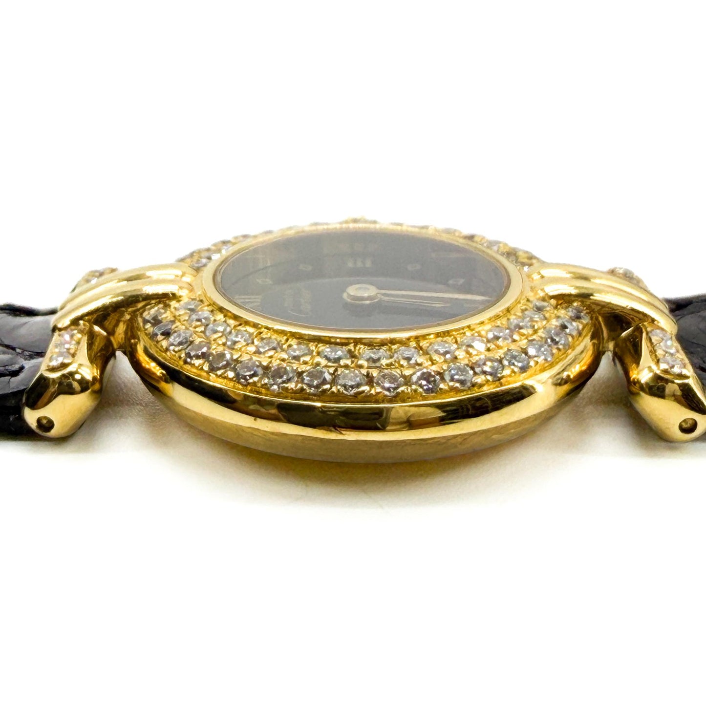 Cartier Must de Cartier Colisee Yellow Gold Diamond Black Dial