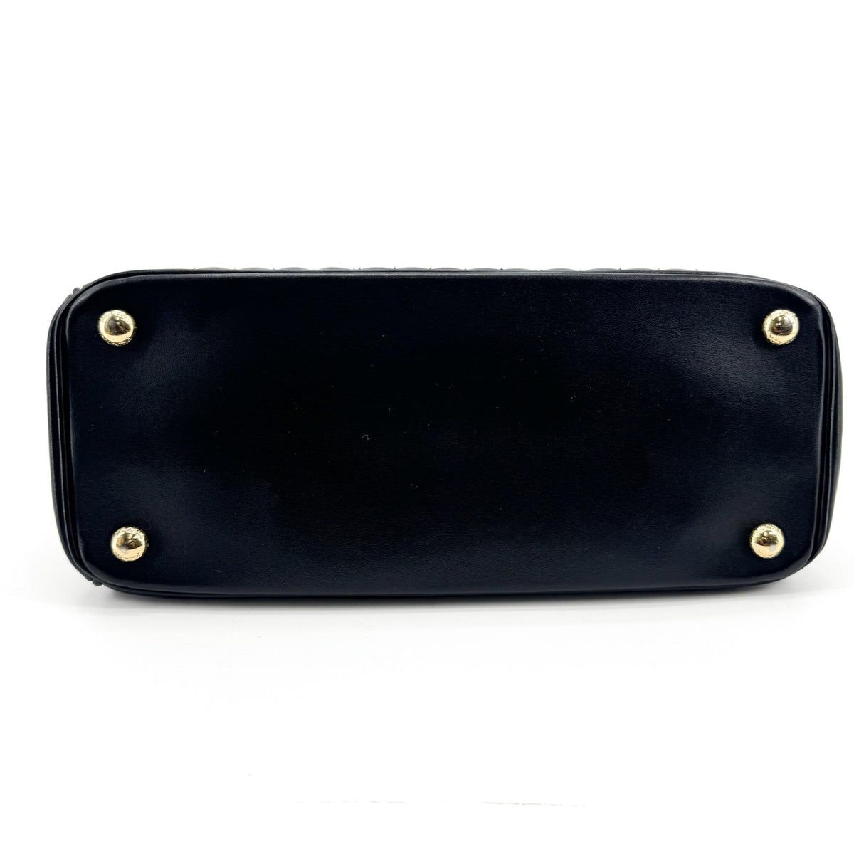 Prada Diagram Medium Leather Tote Bag Black Gold Hardware