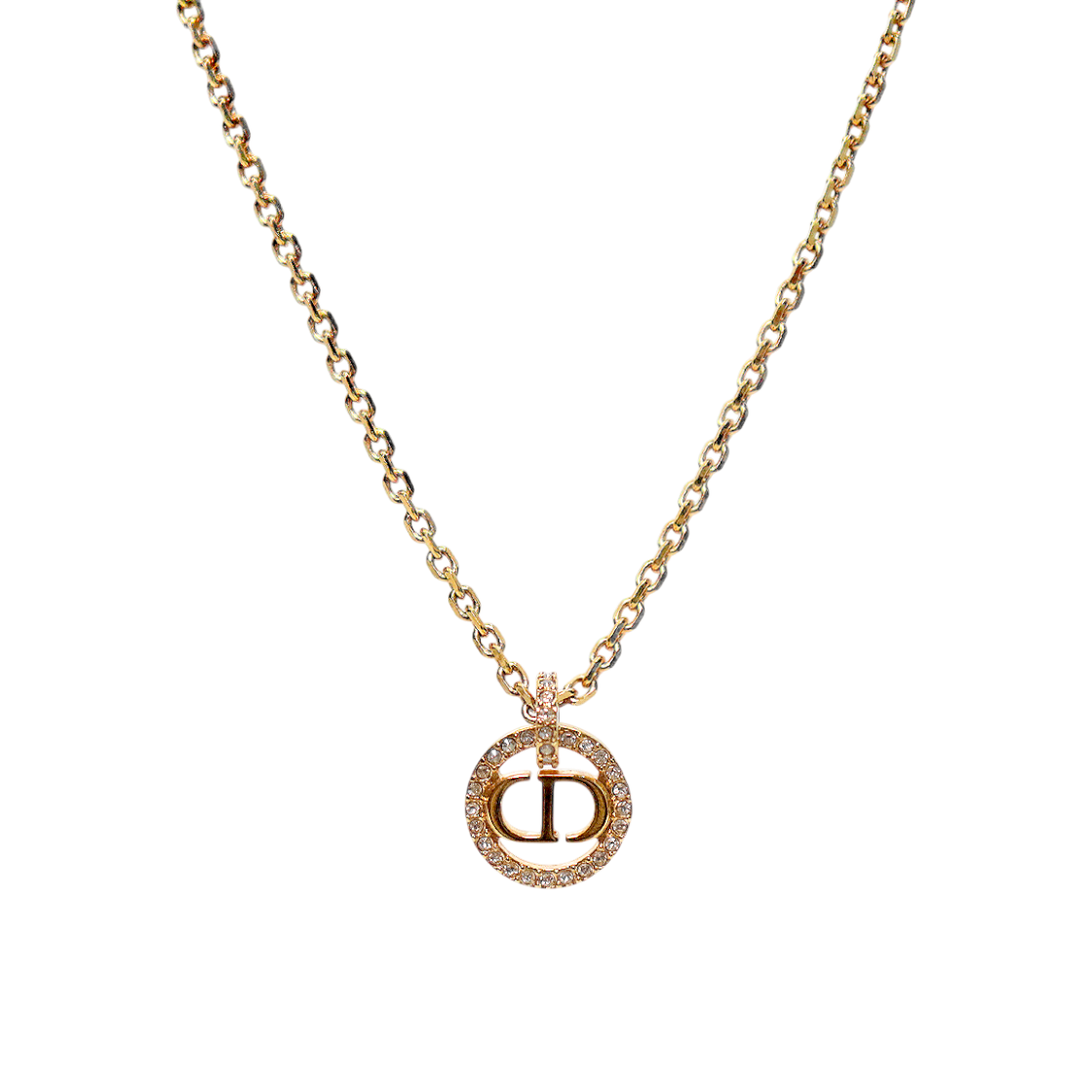 Dior Petit CD Circle Gold Necklace