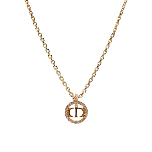 Dior Petit CD Circle Gold Necklace