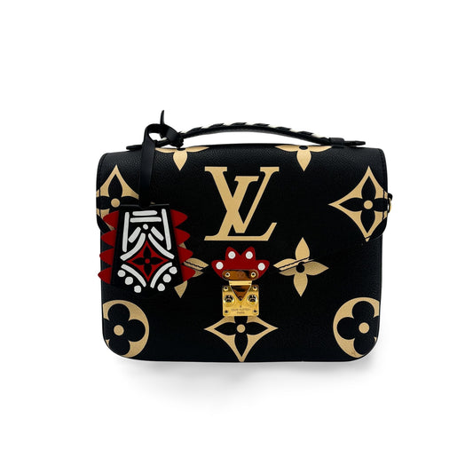 Louis Vuitton Pochette Métis Crafty Monogram Empreinte Black Cream
