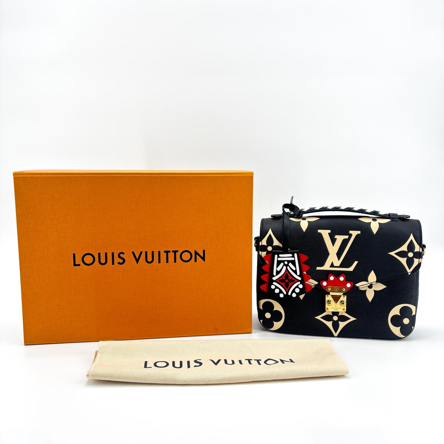 Louis Vuitton Pochette Métis Crafty Monogram Empreinte Black Cream