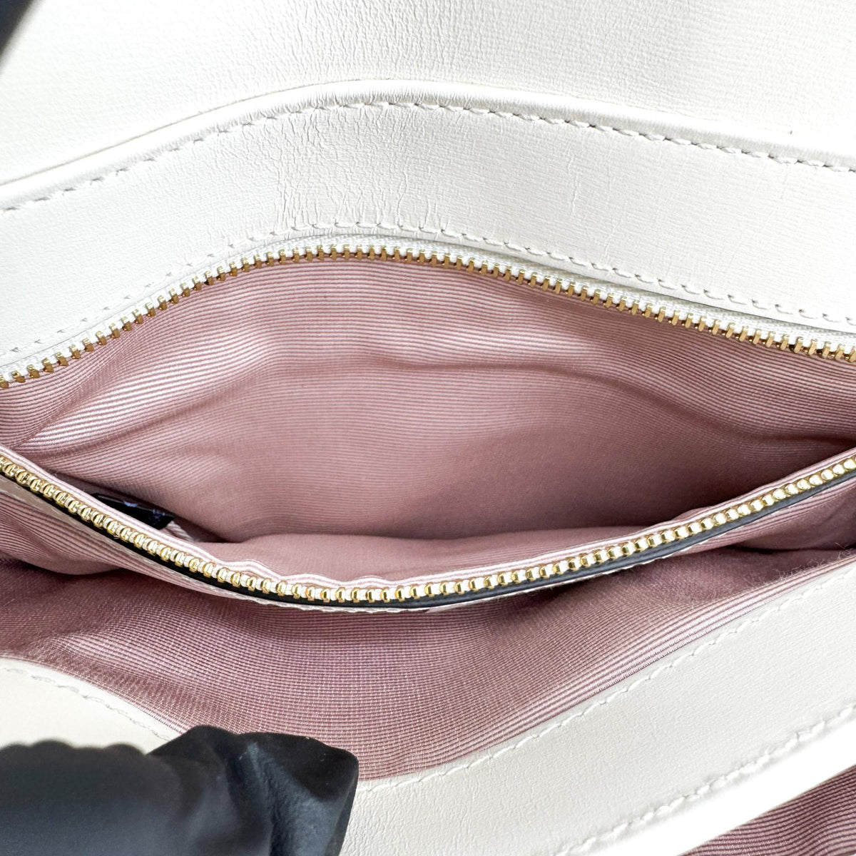 Gucci Ali Small Leather Shoulder Bag White