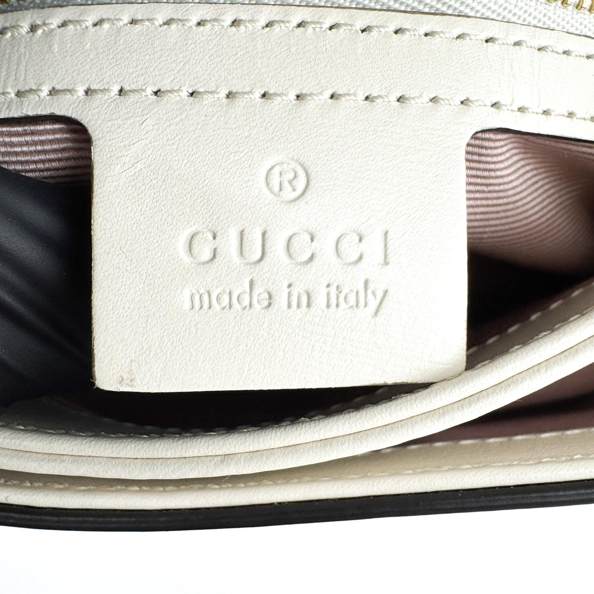 Gucci Ali Small Leather Shoulder Bag White
