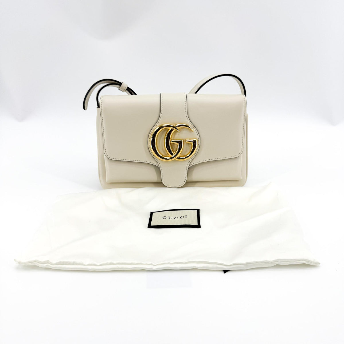 Gucci Ali Small Leather Shoulder Bag White